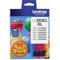 Brother LC2033PKS Original High Capacity Ink Cartridges - 3 Pack C/M/Y