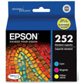 Epson T252 Cyan/Magenta/Yellow Original Standard Capacity Ink Cartridges - MultiColor Pack (T252520)