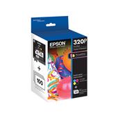 Epson T320P Color Original Ink Cartridge with 100 6" x 4" Photo Paper Sheets